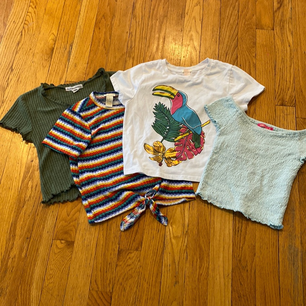 Bundle of 4 cute summer tops- size 7/8